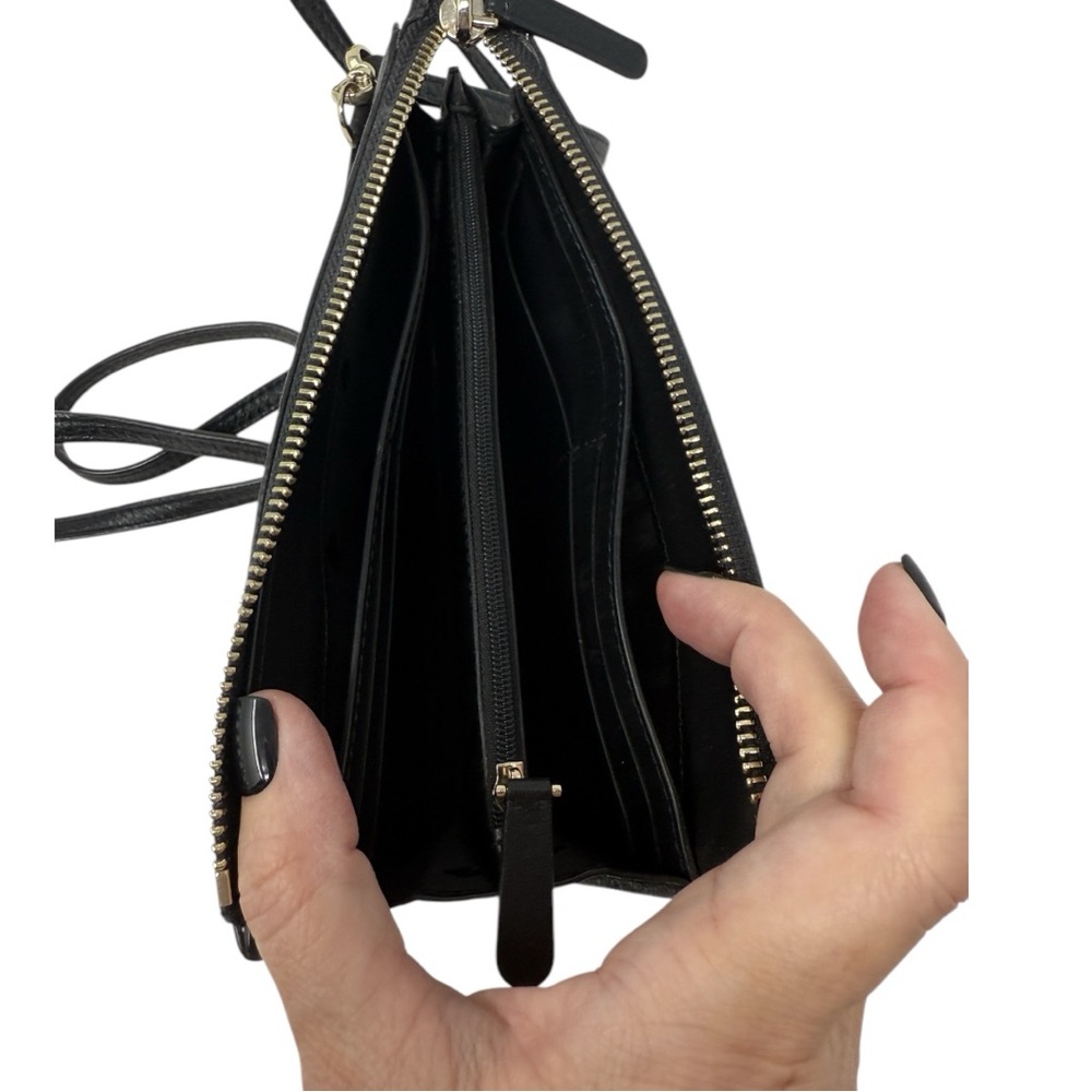KATE SPADE Black Larchmont Avenue Wallet with Removable Crossbody Strap - Picture 4 of 8